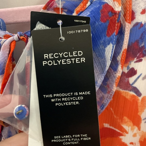 Floral Flutter Ruffle Blouse V-neck Ralph Lauren - Picture 8 of 11